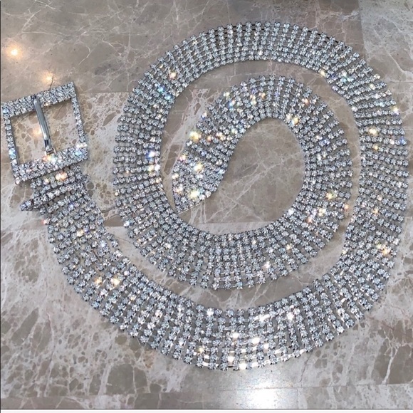 Fashion Nova Accessories - Rhinestone jewel sparkle belt